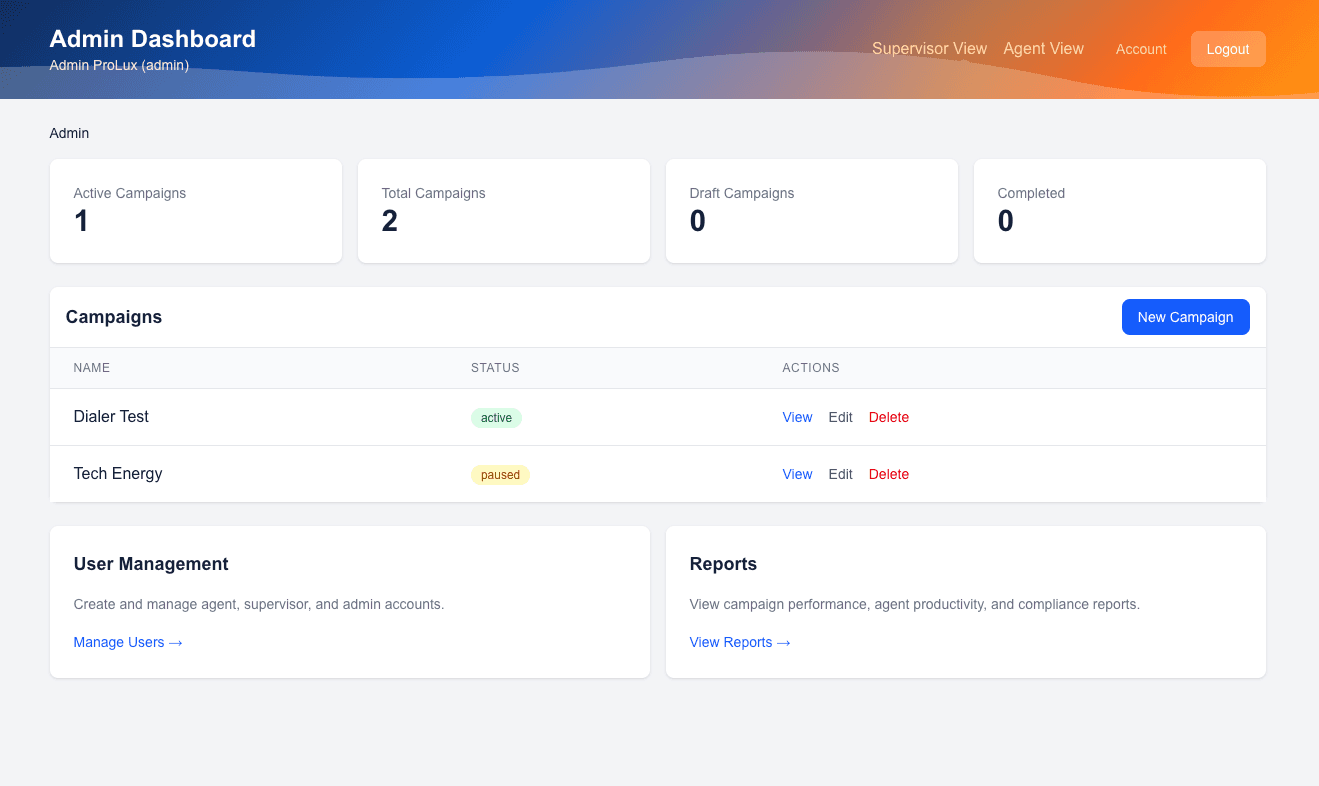 AI Dialer Platform screenshot